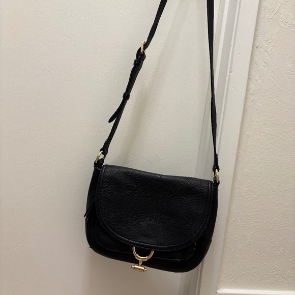 Vince Camuto black leather crossbody bag - Picture 1 of 12